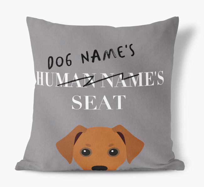 Human's Seat: Personalized {breedFullName} Canvas Pillow